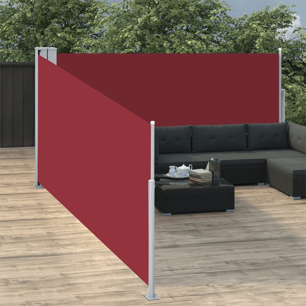 Infällbar Sidomarkis Röd 100X1000 Cm
