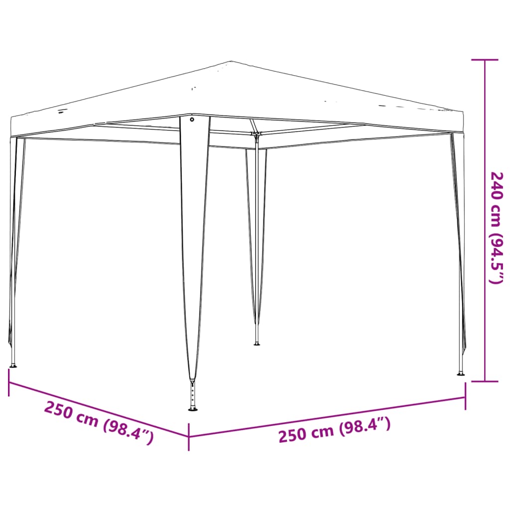 Professionellt Partytält 2,5X2,5 M 90 G/M²