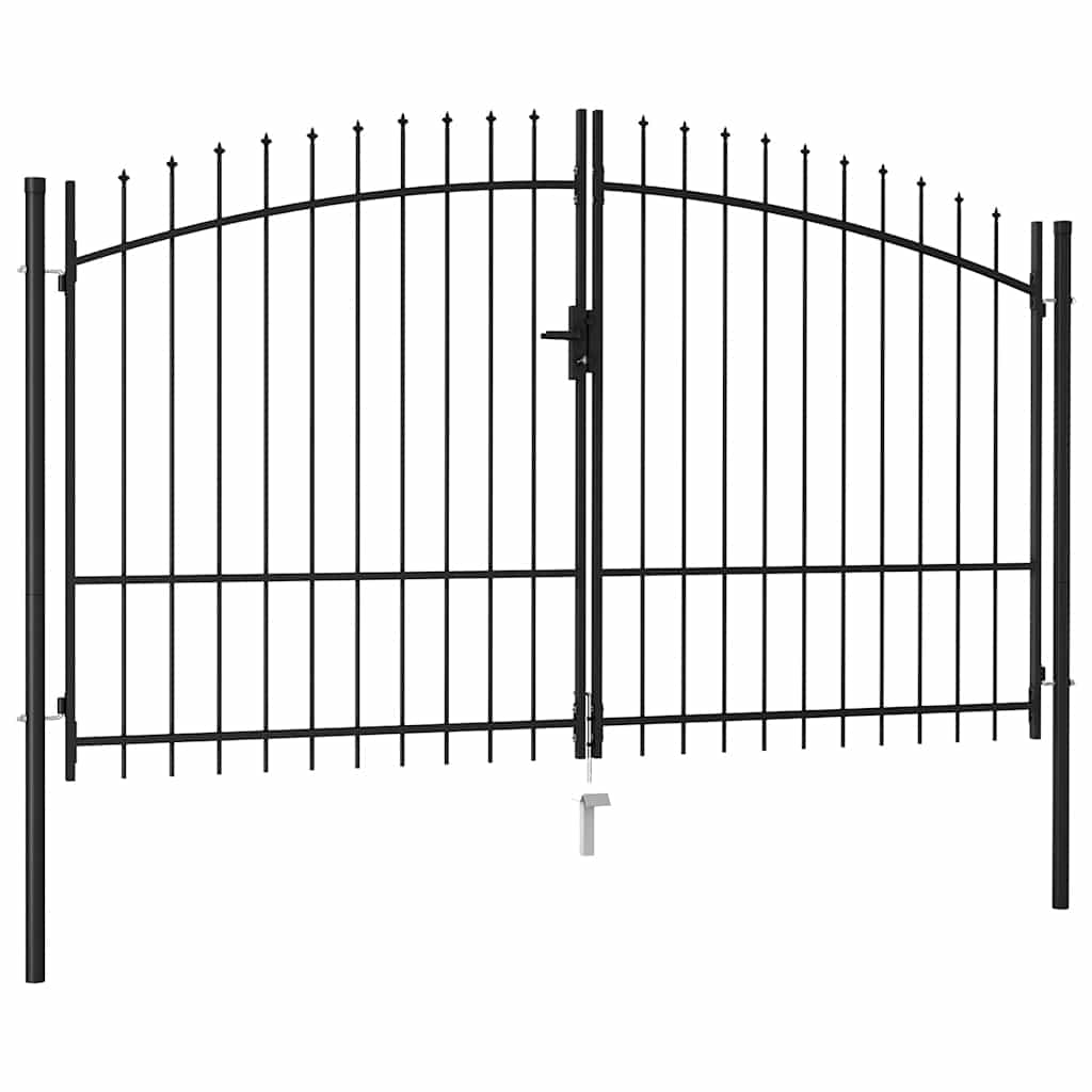 Staketgrind Woerden Dubbeldörr Med Spik 299,5X174,5 Cm
