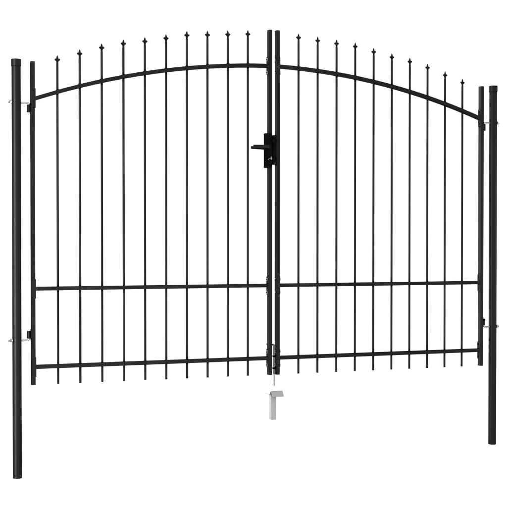 Staketgrind Woerden Dubbeldörr Med Spik 299,5X174,5 Cm
