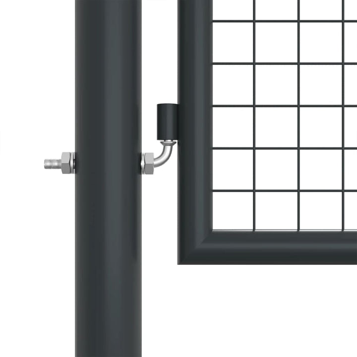 Trädgårdsgrind I Nät Galvaniserat Stål 400X125 Cm Grå