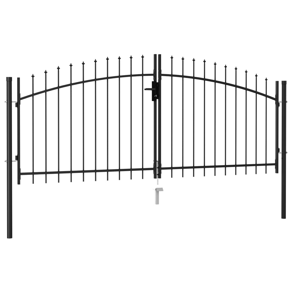 Staketgrind Woerden Dubbeldörr Med Spik 299,5X174,5 Cm