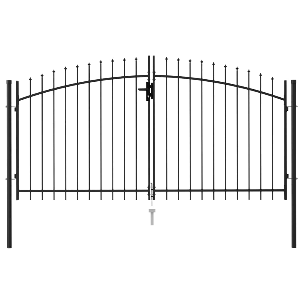 Staketgrind Woerden Dubbeldörr Med Spik 299,5X174,5 Cm