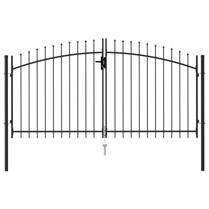 Staketgrind Woerden Dubbeldörr Med Spik 299,5X174,5 Cm