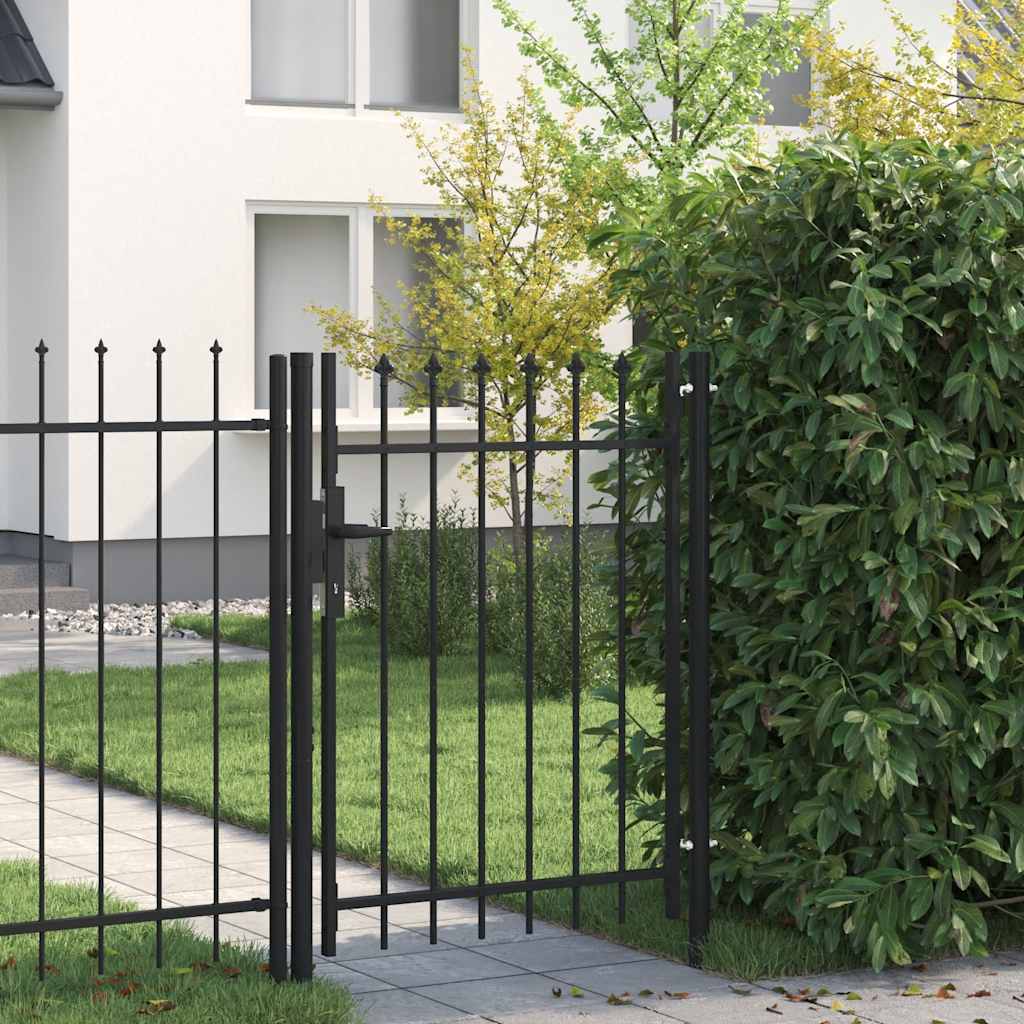 Staketgrind Boxtel Enkeldörr Med Spiktopp Stål 1X1,75 M