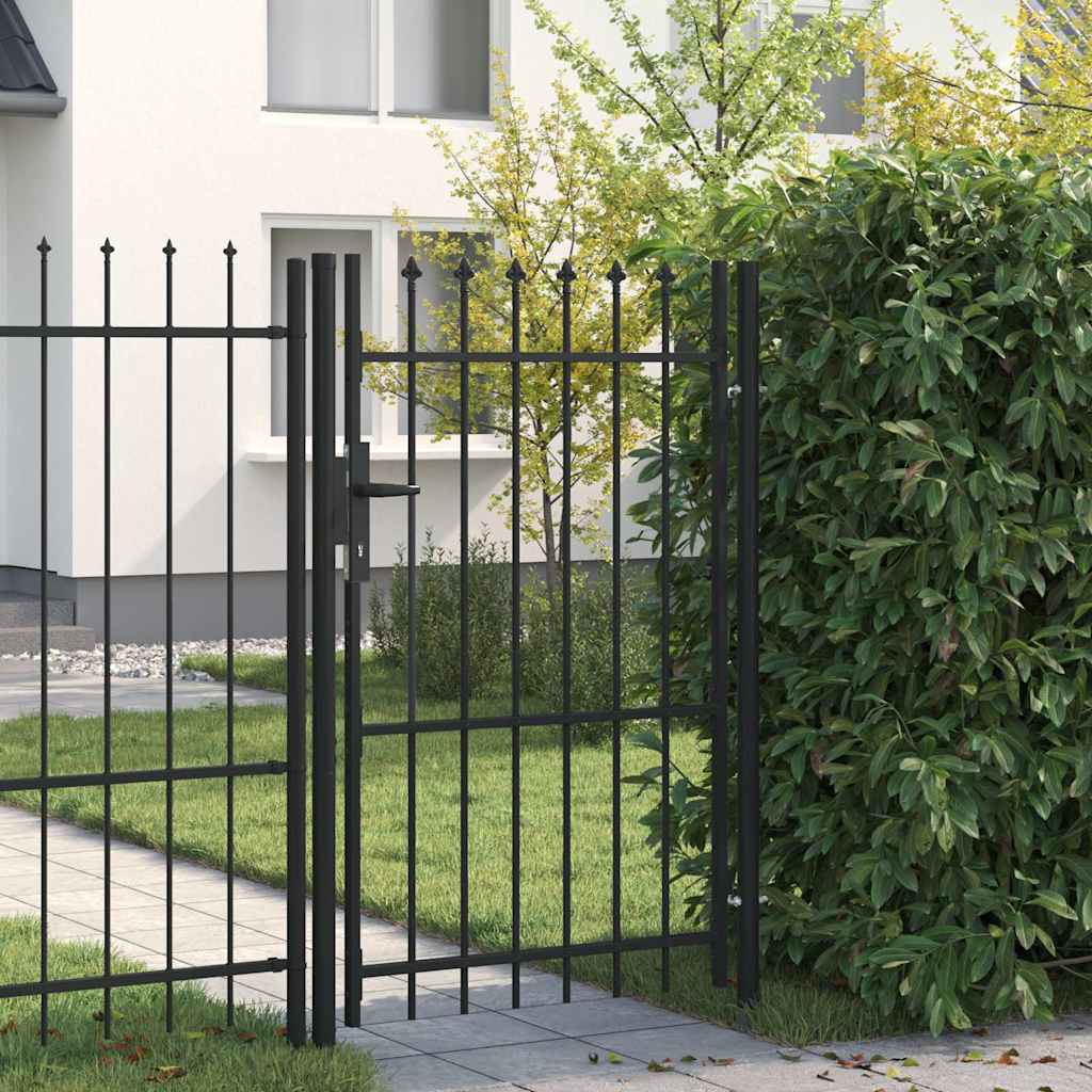 Staketgrind Boxtel Enkeldörr Med Spiktopp Stål 1X1,75 M