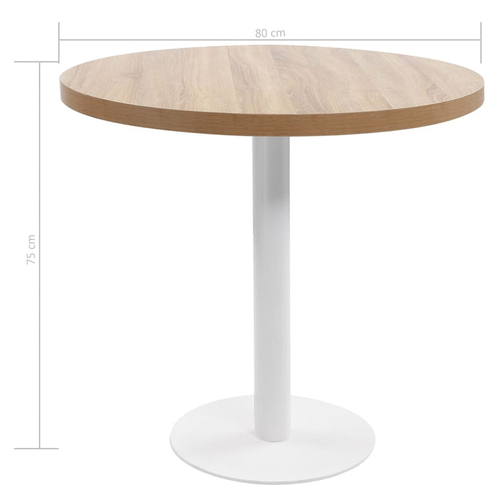 Bistrobord Ljusbrun 80 Cm Mdf