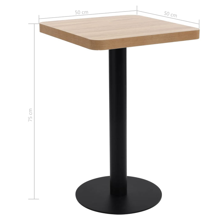 Bistrobord Ljusbrun 50X50 Cm Mdf