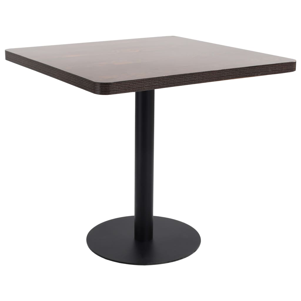 Bistrobord Mörkbrun 80X80 Cm Mdf