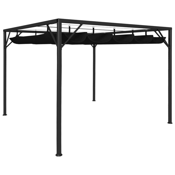 Paviljong Med Infällbart Tak 3X3 M 180 G/M²