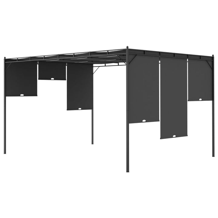 Trädgårdspaviljong Med Draperier 4X3X2,25 M