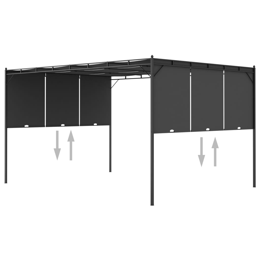 Trädgårdspaviljong Med Draperier 4X3X2,25 M