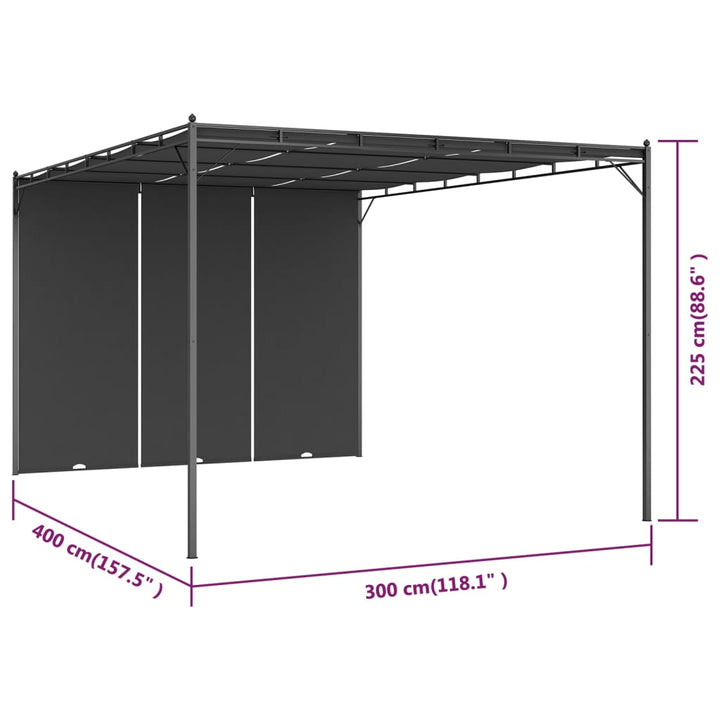 Trädgårdspaviljong Med Draperier 4X3X2,25 M