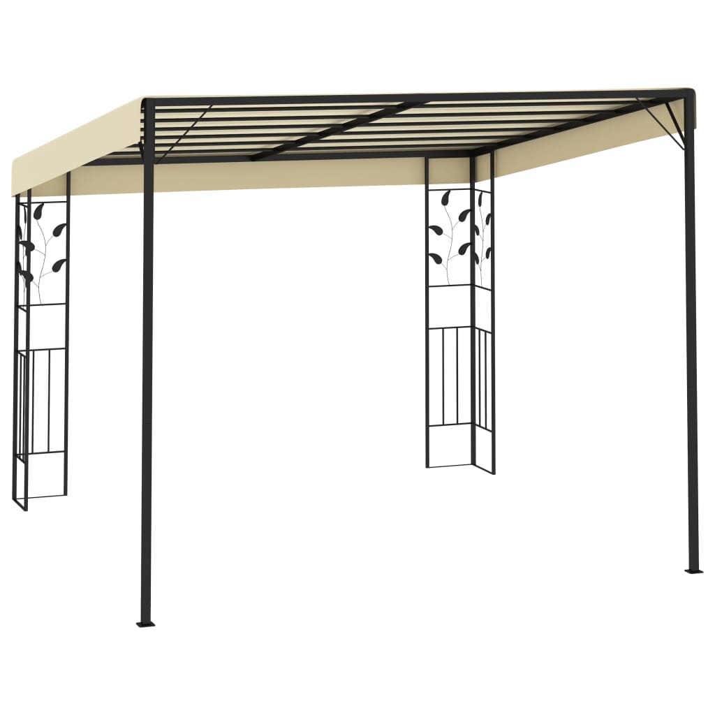 Väggmonterad Paviljong 3X3X2,5 M Gräddvit