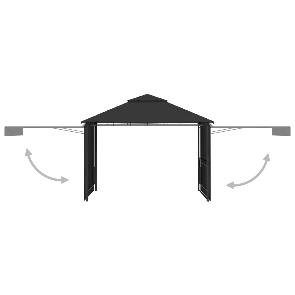 Paviljong Med Förlängda Tak 3X3X2,75 M 180 G/M²