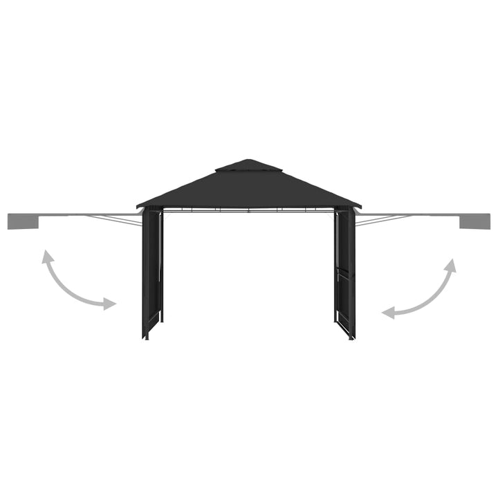 Paviljong Med Förlängda Tak 3X3X2,75 M 180 G/M²