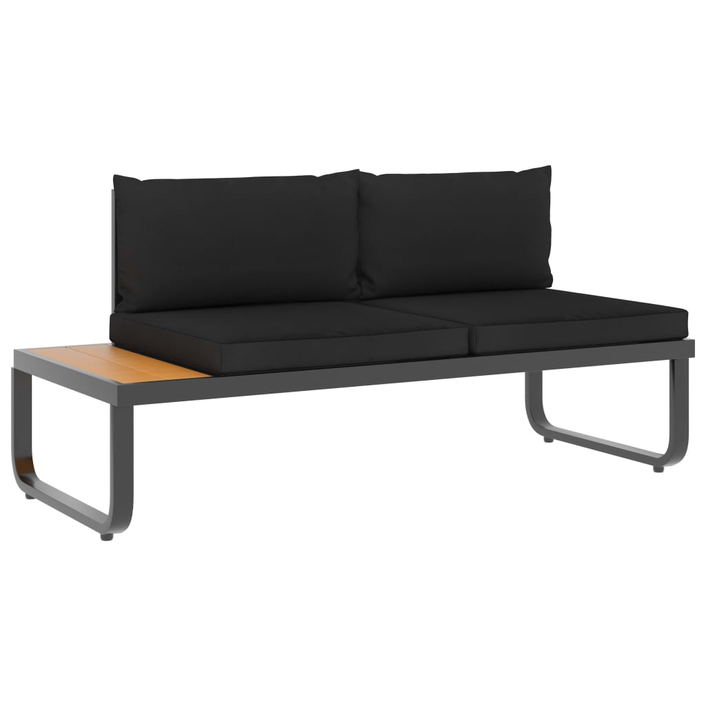 Hörnsoffa Set Med Dynor 4 Delar Aluminium Och Wpc