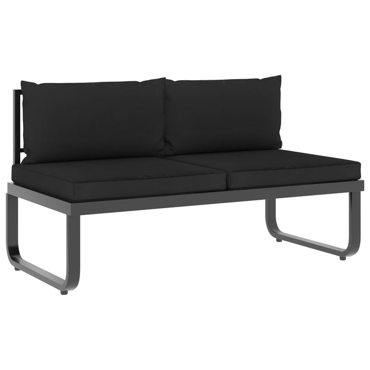 Hörnsoffa Set Med Dynor 4 Delar Aluminium Och Wpc