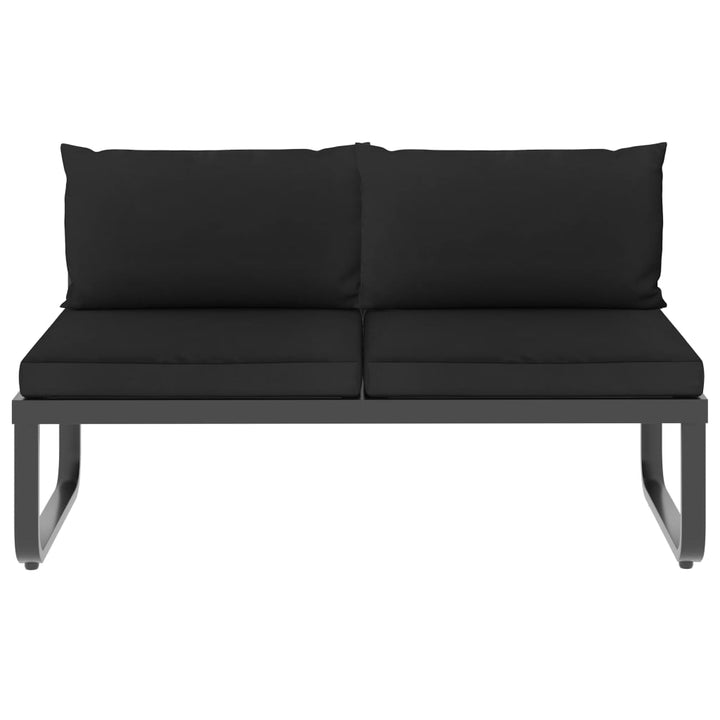 Hörnsoffa Set Med Dynor 4 Delar Aluminium Och Wpc