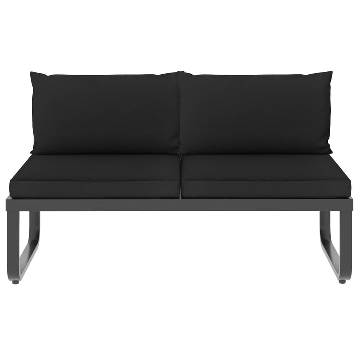 Hörnsoffa Set Med Dynor 5 Delar Aluminium Och Wpc