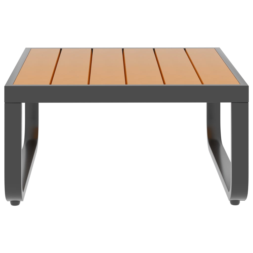 Hörnsoffa Set Med Dynor 5 Delar Aluminium Och Wpc