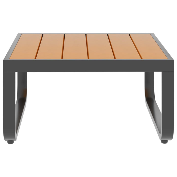 Hörnsoffa Set Med Dynor 5 Delar Aluminium Och Wpc