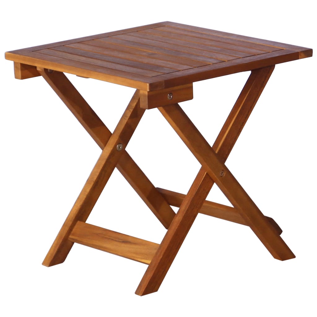 Solsäng Med Bord Massivt Akaciaträ Brun
