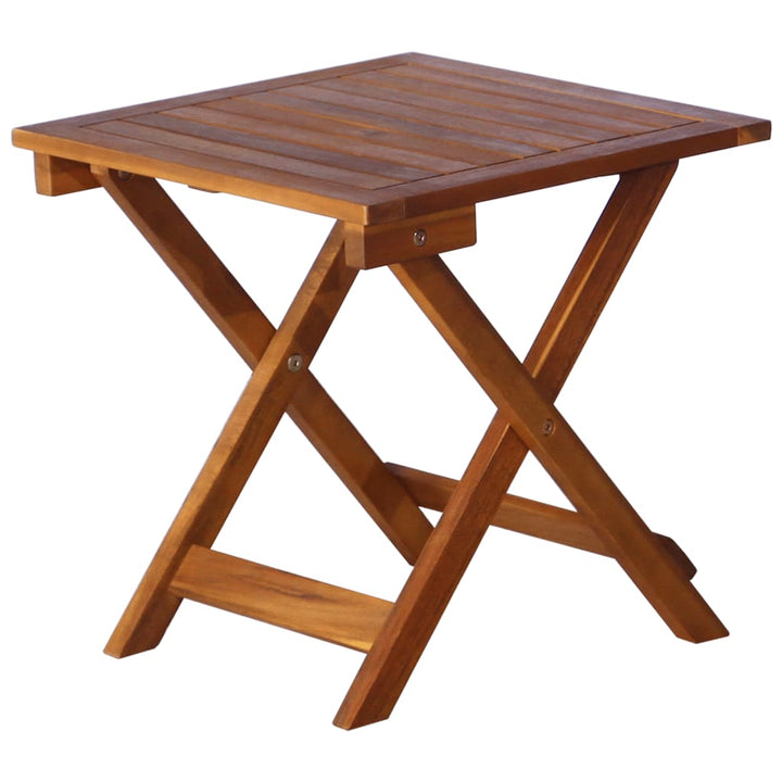 Solsäng Med Bord Massivt Akaciaträ Brun