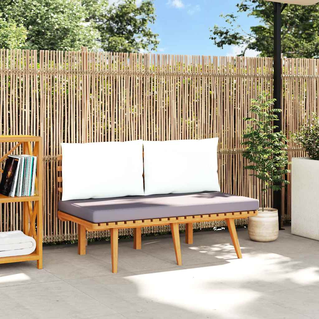 Loungegrupp För Trädgården Med Dynor 2 Delar Massivt Akaciaträ