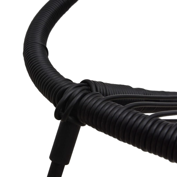 Trädgårdsstolar 2 St Pvc-Rotting Svart