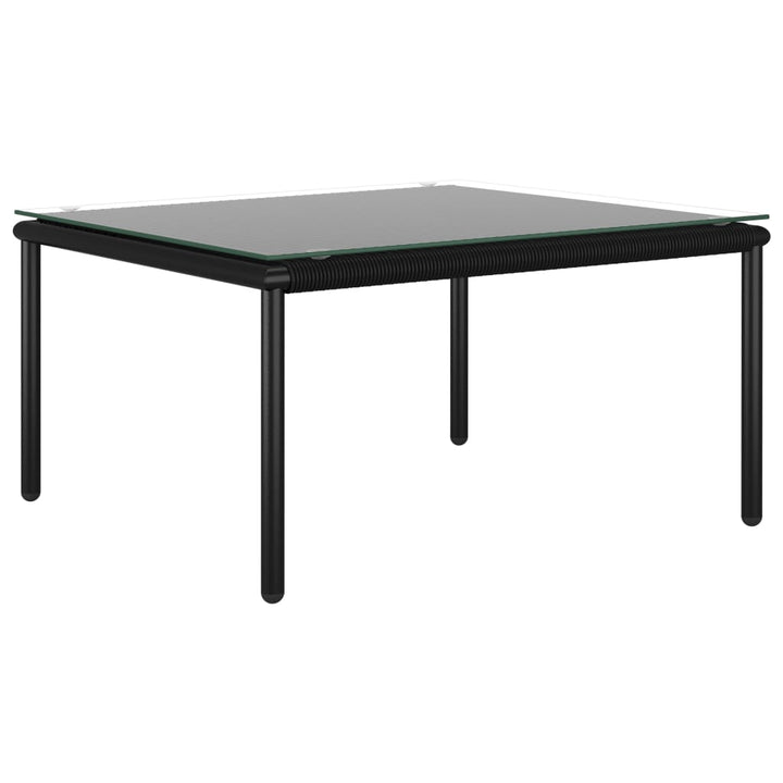 Loungegrupp För Trädgården Med Dynor 6 Delar Svart Pvc