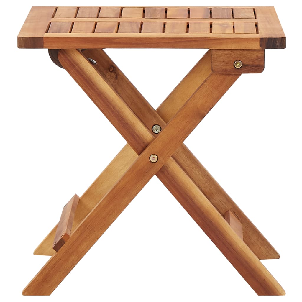 Hopfällbart Trädgårdsbord 40X40X40 Cm Massivt Akaciaträ