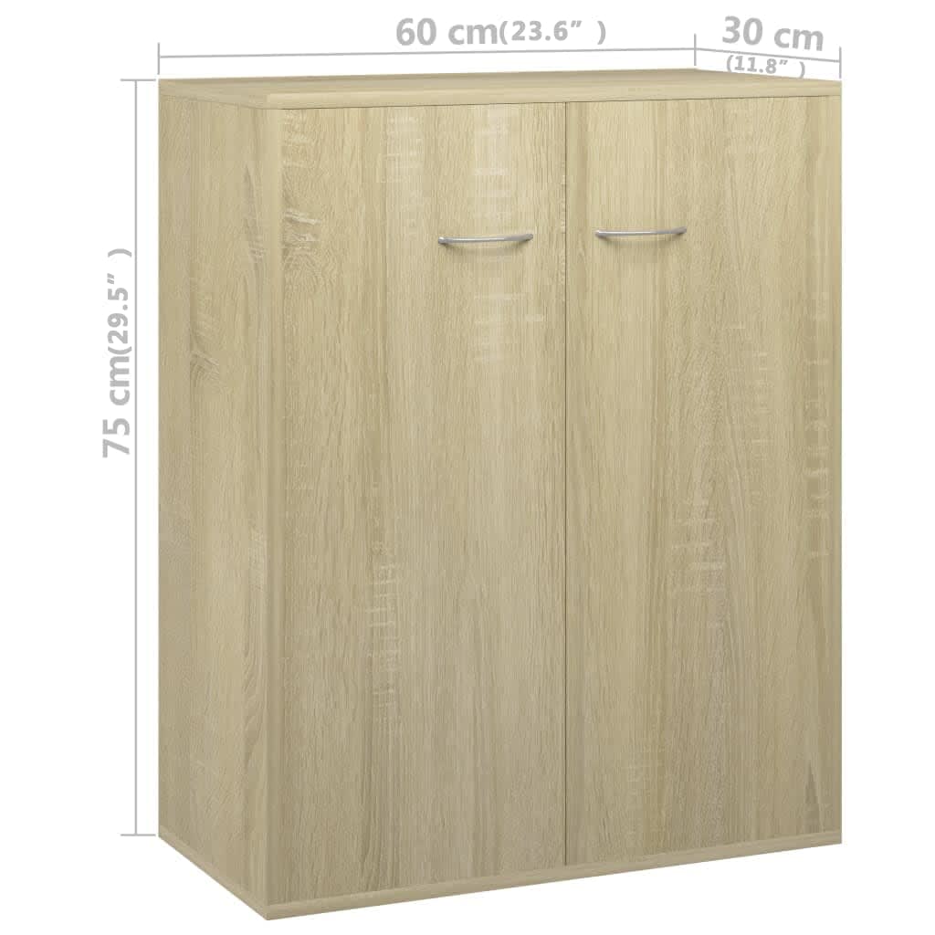 Skänk Sonoma-Ek 60X30X75 Cm Konstruerat Trä