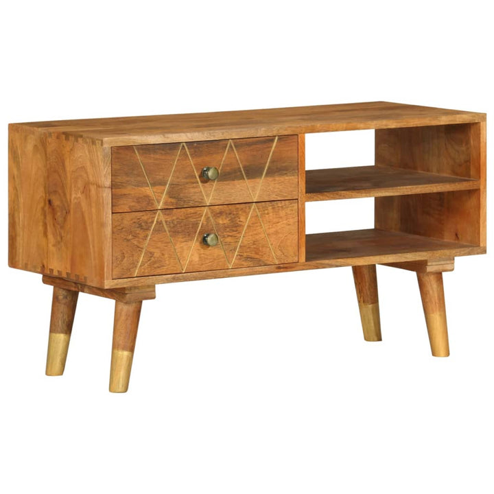 Tv-Bänk 85X35X47 Cm Massivt Mangoträ