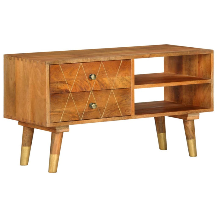 Tv-Bänk 85X35X47 Cm Massivt Mangoträ