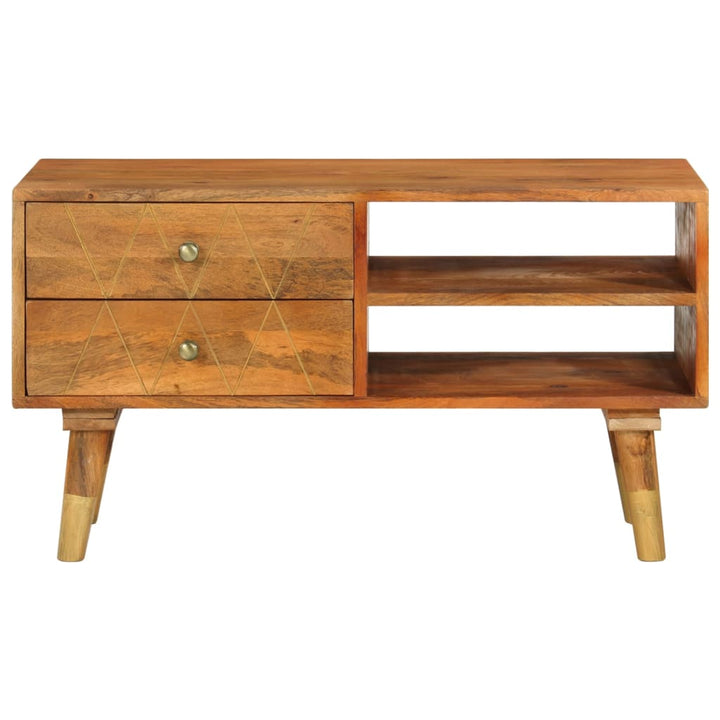 Tv-Bänk 85X35X47 Cm Massivt Mangoträ