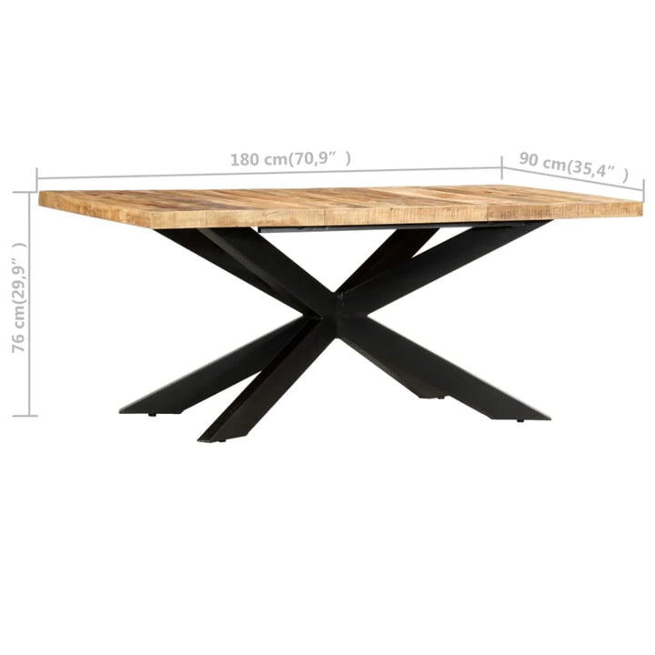 Matbord 180X90X76 Cm Massivt Grovt Mangoträ