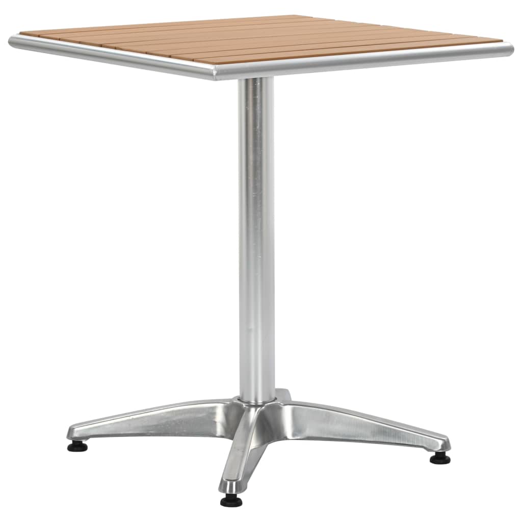 Trädgårdsbord Silver 60X60X70 Aluminium Och Wpc