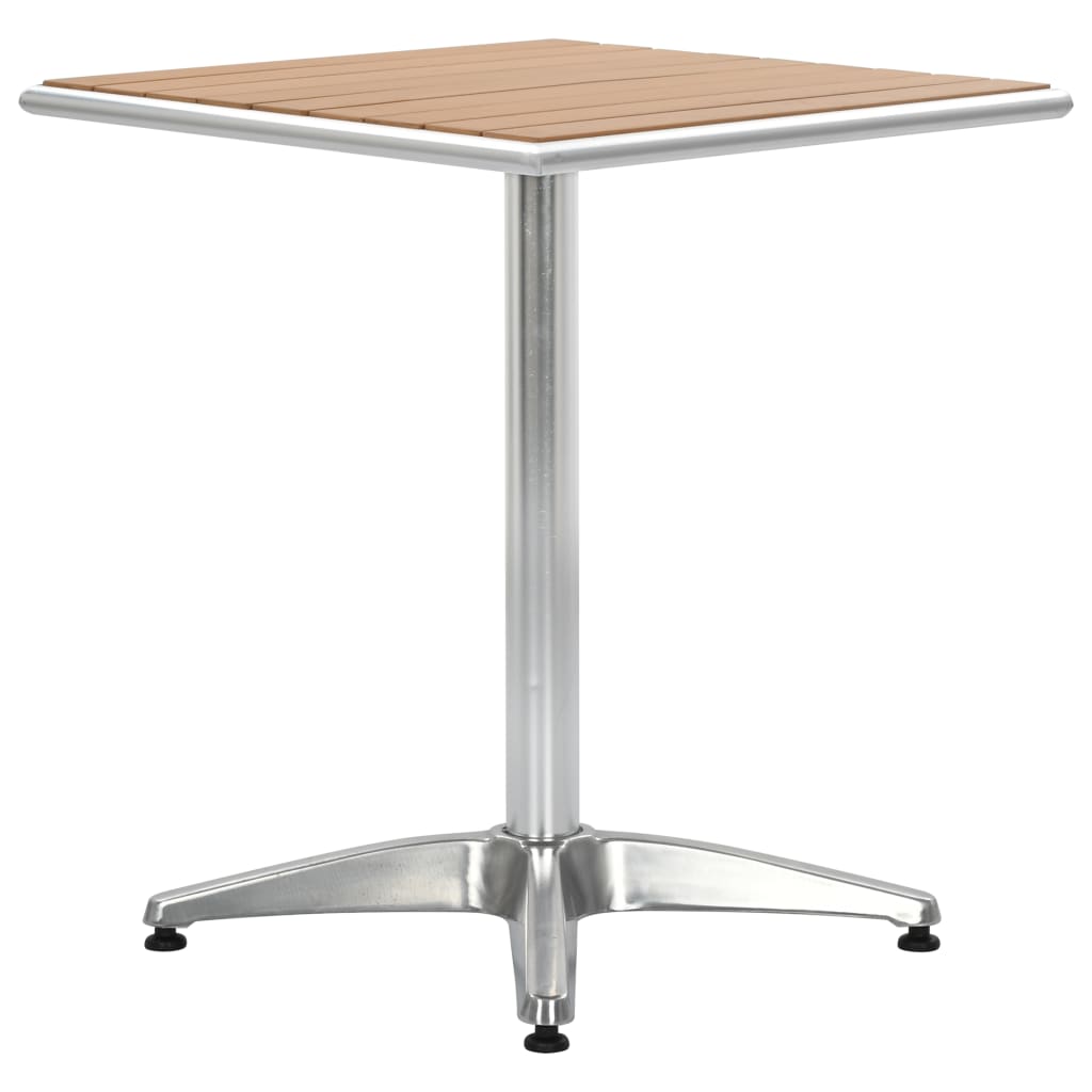 Trädgårdsbord Silver 60X60X70 Aluminium Och Wpc