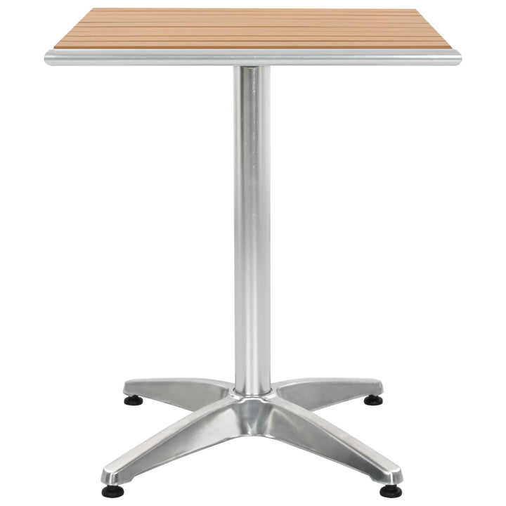 Trädgårdsbord Silver 60X60X70 Aluminium Och Wpc