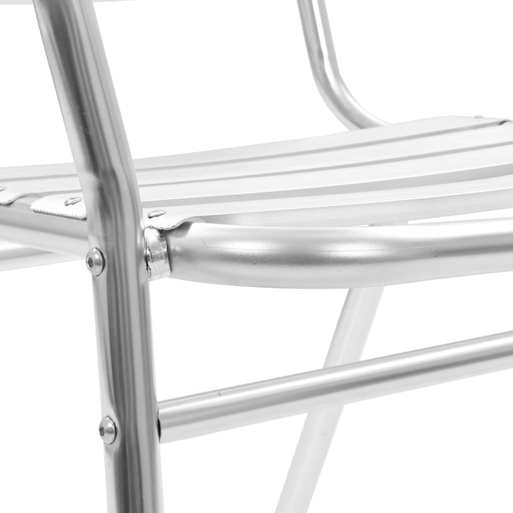 Matgrupp För Trädgården 5 Delar Aluminium Silver