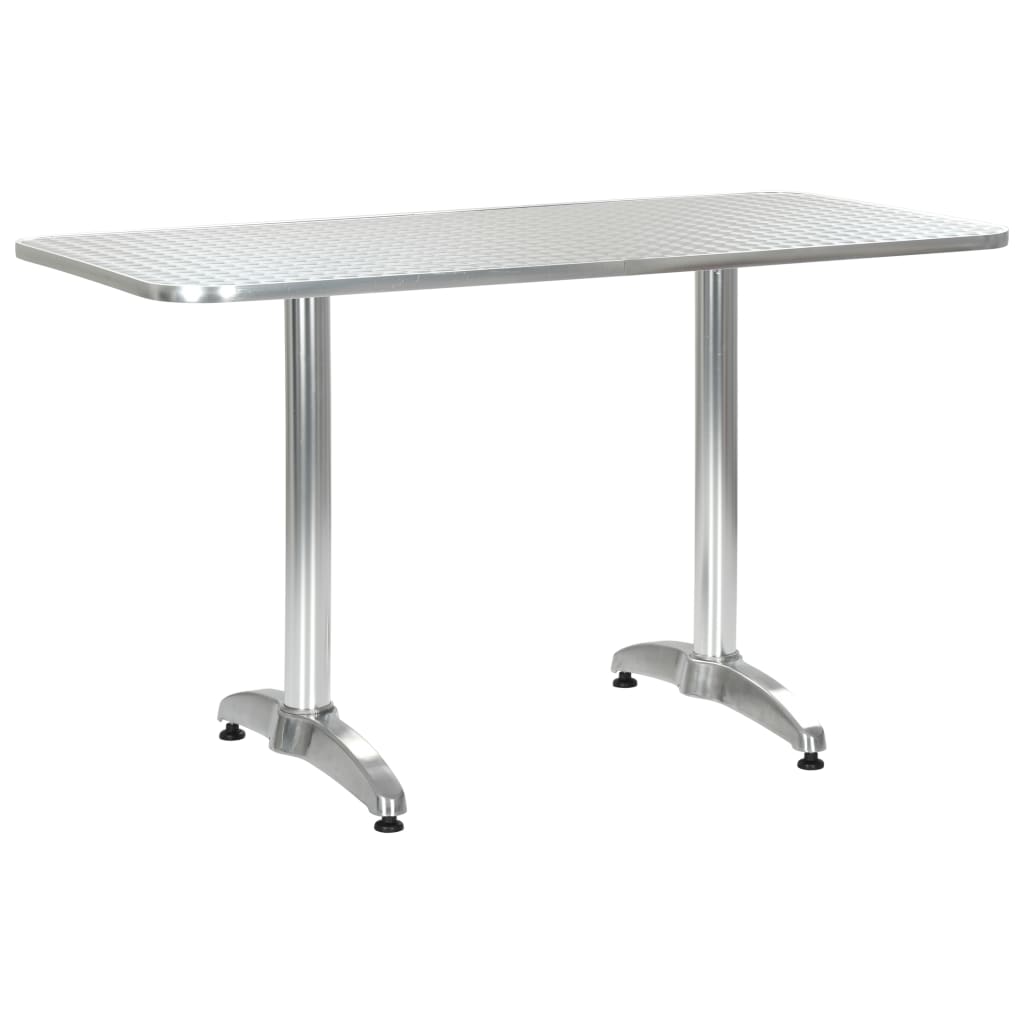 Matgrupp För Trädgården 5 Delar Aluminium Silver