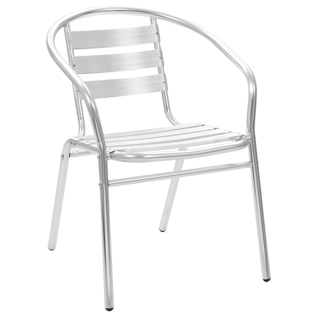 Matgrupp För Trädgården 5 Delar Aluminium Silver