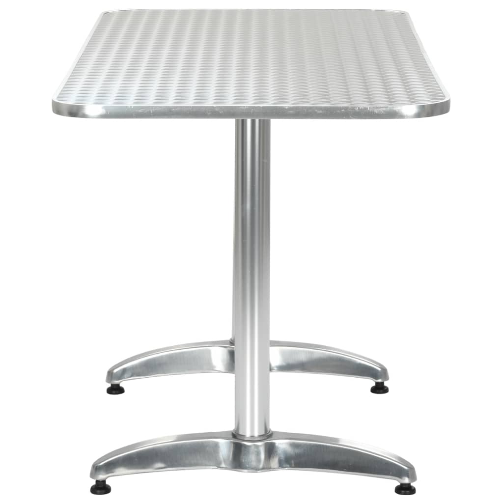 Matgrupp För Trädgården 5 Delar Aluminium Silver