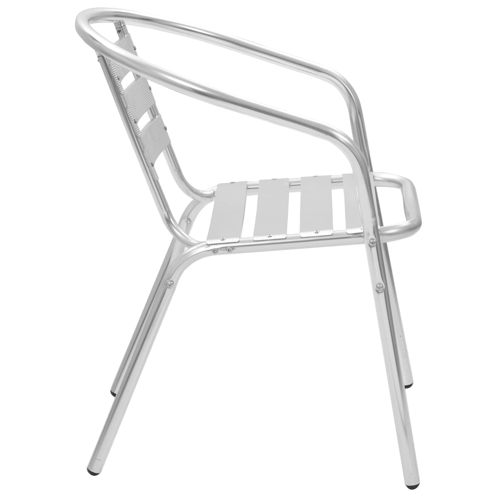 Matgrupp För Trädgården 5 Delar Aluminium Silver