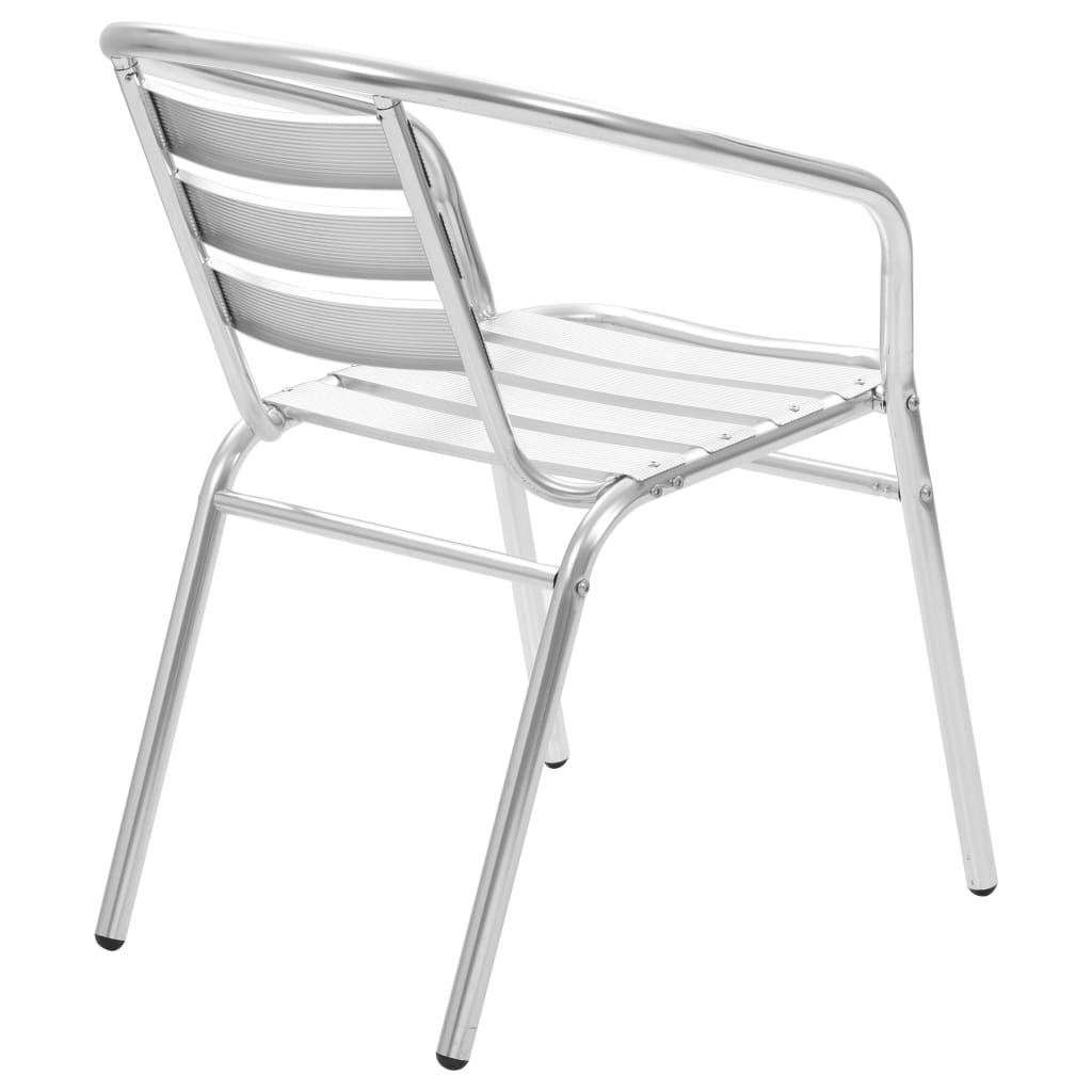 Matgrupp För Trädgården 5 Delar Aluminium Silver