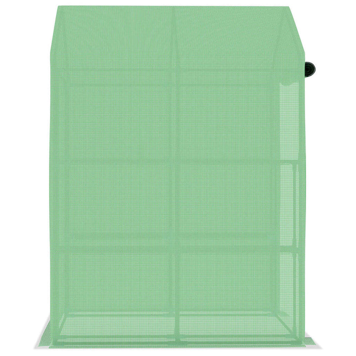 Växthus Med Hyllor Stål 143X143X195 Cm
