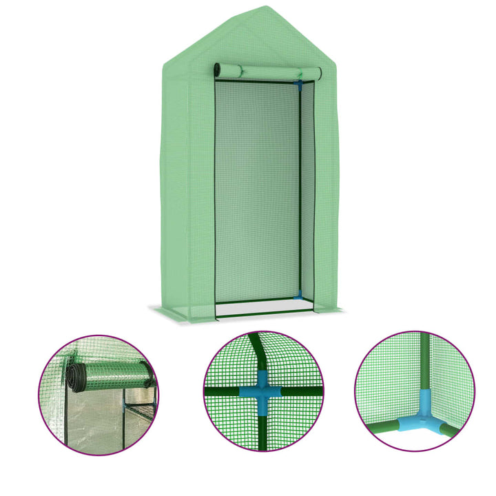 Växthus Med Stålram 0,5 M² 1X0,5X1,9 M