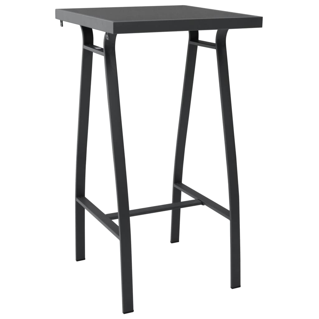 Trädgårdsbord Svart Härdat Glas