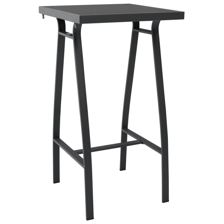Trädgårdsbord Svart Härdat Glas